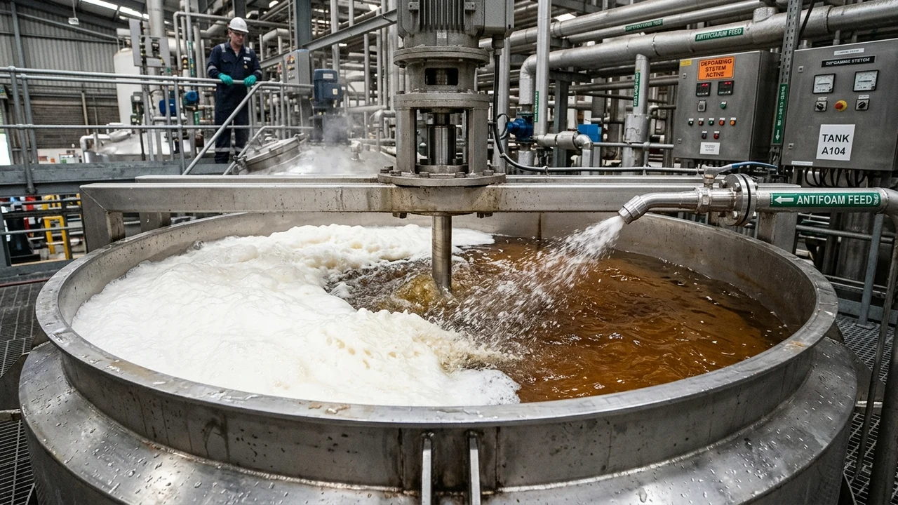 Aplicação industrial — Antiespumantes